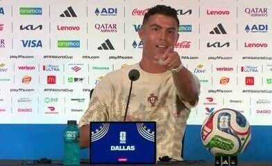 Cristiano Ronaldo confronta jornalista brasileiro em coletiva.‘Não gosta de mim’